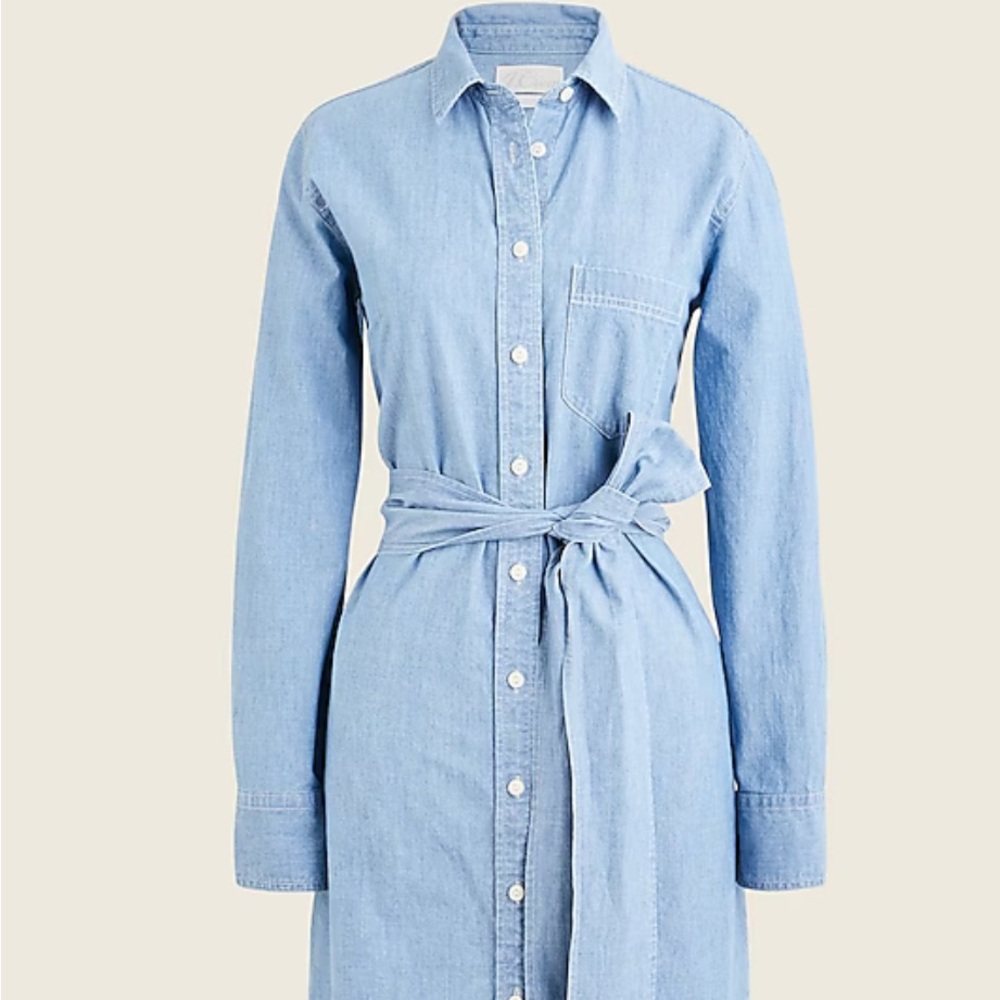J Crew. Classic-fit chambray shirtdress